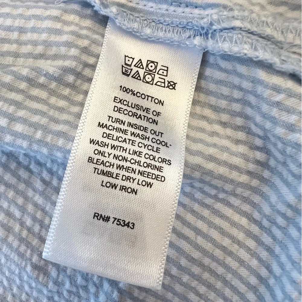 TOMMY BAHAMA Baby 2pc Summer Outfit, Seersucker Shirt‎ w/ Yellow Shorts, 18m